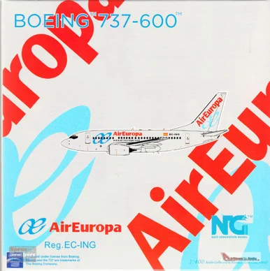 NGM76005 1:400 NG Model Air Europa B737-600 Reg #EC-ING (pre-painted/pre-built)