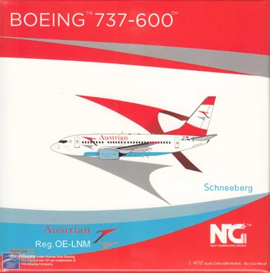 NGM76016 1:400 NG Model Austrian Airlines B737-600 Reg #OE-LNM (pre-painted/pre-built)