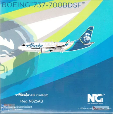 NGM77018 1:400 NG Model Alaska Air Cargo B737-700(W) Reg #N625AS (pre-painted/pre-built)