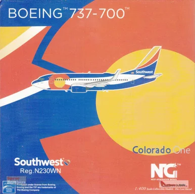 NGM77021 1:400 NG Model Southwest Airlines B737-700 Reg #N230WN 'Colorado One' [Heart One] (pre-painted/pre-built)
