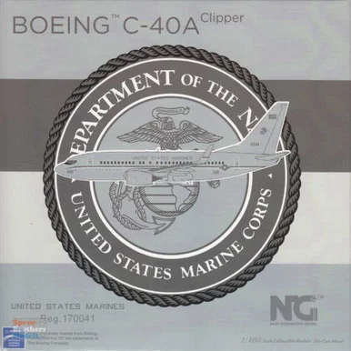 NGM77046 1:400 NG Model United States Marines C-40A Clipper (B737-7AFC) Reg #170041 VMR-1 Roadrunners (pre-painted/pre-built)