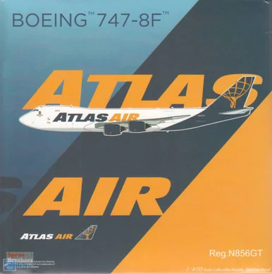 NGM78019 1:400 NG Model Atlas Air (Qantas Freight) B747-8F Reg #N856GT (pre-painted/pre-built)