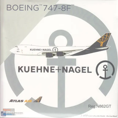 NGM78021 1:400 NG Model Atlas Air (Kuehne+Nagel) B747-8F Reg #N862GT (pre-painted/pre-built)