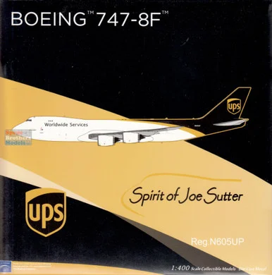 NGM78026 1:400 NG Model UPS B747-8F Reg #N605UP Spirit of Joe Sutton (pre-painted/pre-built)