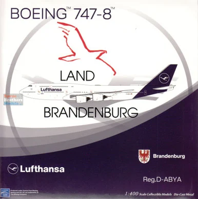 NGM78027 1:400 NG Model Lufthansa B747-8 Reg #D-ABYA (pre-painted/pre-built)