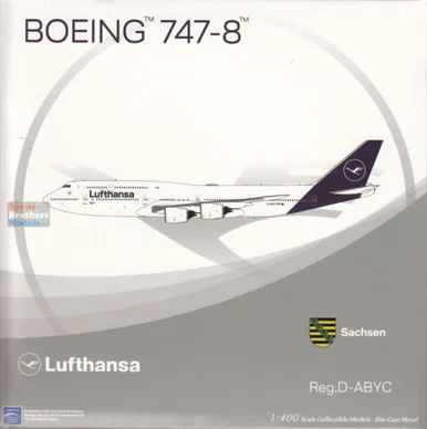 NGM78028 1:400 NG Model Lufthansa B747-8 Reg #D-ABYC (pre-painted/pre-built)