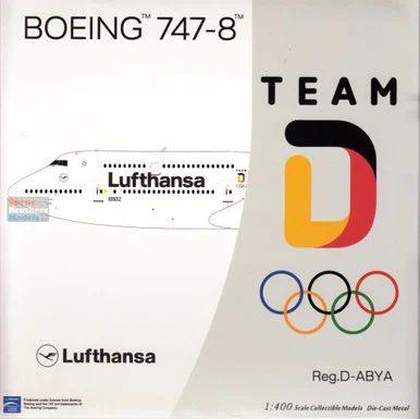 NGM78033 1:400 NG Model Lufthansa B747-8 Reg #D-ABYA Team D (pre-painted/pre-built)
