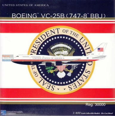 NGM78041 1:400 NG Model AUS Air Force VC-25B (B747-8 BBJ) New Version Reg #30000 (pre-painted/pre-built)