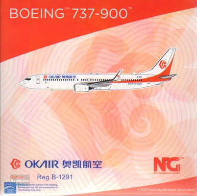 NGM79019 1:400 NG Model OK Air B737-900ER Reg #B-1291 (pre-painted/pre-built)