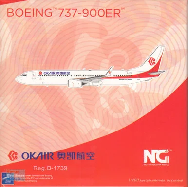 NGM79022 1:400 NG Model OK Air B737-900ER Reg #B-1739 (pre-painted/pre-built)