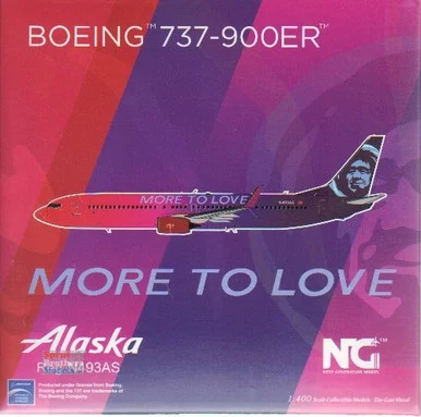 NGM79023 1:400 NG Model Alaska Airlines B737-900ER Reg #N493AS More to Love (pre-painted/pre-built)