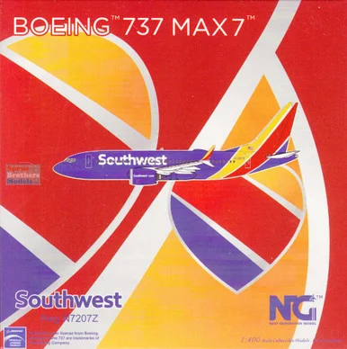NGM87002 1:400 NG Model Southwest Airlines B737 Max7 Reg #N7207Z (pre-painted/pre-built)