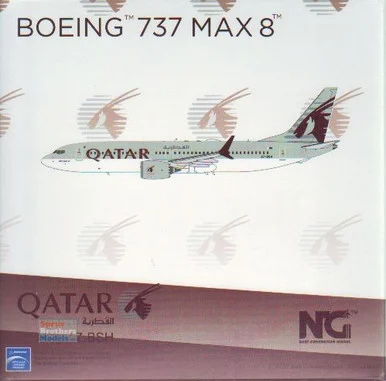 NGM88018 1:400 NG Model Qatar Airways B737 Max8 Reg #A7-BSH (pre-painted/pre-built)
