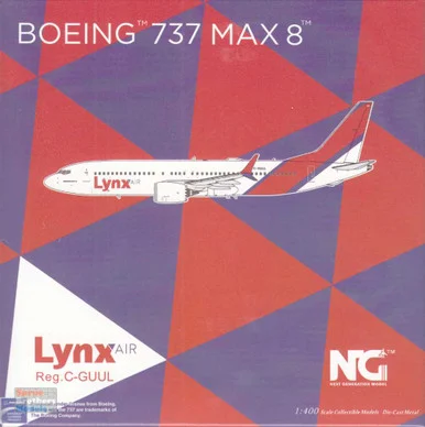 NGM88027 1:400 NG Model Lynx Air B737 Max8 Reg #C-GUUL (pre-painted/pre-built)