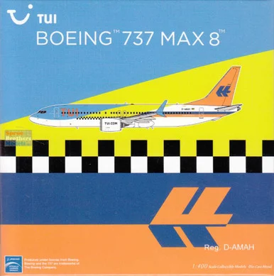 NGM88043 1:400 NG Model TUI B737 Max8 Reg #D-AMAH Fuerteventura (pre-painted/pre-built)