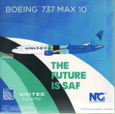 NGM90002 1:400 NG Model United Airlines B737 Max 10 Reg #N27602 (pre-painted/pre-built)