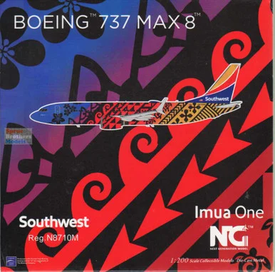 NGM92001 1:200 NG Model Southwest Airlnes B737 Max 8 Reg #N8710M 'Imua One' (pre-painted/pre-built)