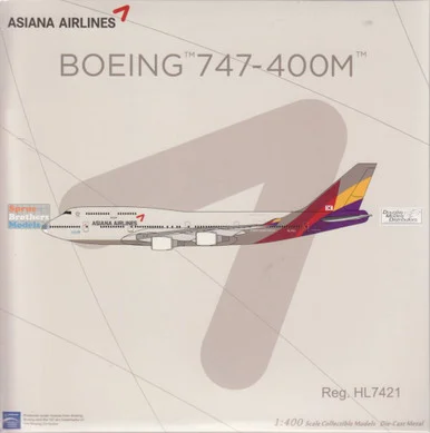 NGMAAR009 1:400 NG Model Lite Asiana Airlines B747-400M Reg #HL7421 (pre-painted/pre-built)