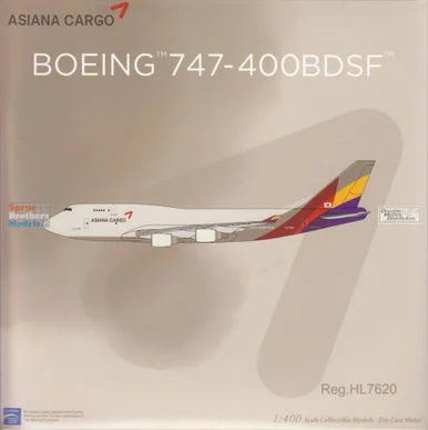 NGMAAR010 1:400 NG Model Lite Asiana Cargo B747-400BDSF Reg #HL7620 (pre-painted/pre-built)