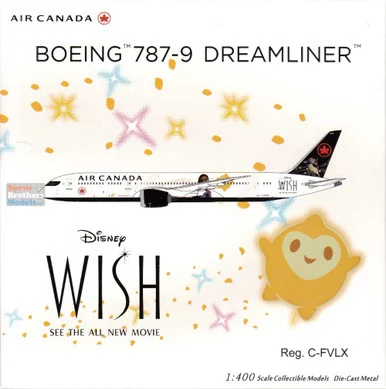 NGMACA019 1:400 NG Model Lite Air Canada B787-9 Reg #C-FVLX Disney Wish (pre-painted/pre-built)