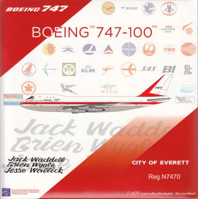 NGMBOE004 1:400 NG Lite B747-100 Reg #N7470 'City of Everett' (pre-painted/pre-built)