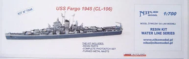 1/700 Niko Model US Navy Light Cruiser Fargo CL-106, 1945 Resin Model Kit