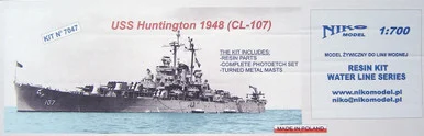 1/700 Niko Model US Navy Light Cruiser Huntington CL-107, 1948 Resin Model Kit