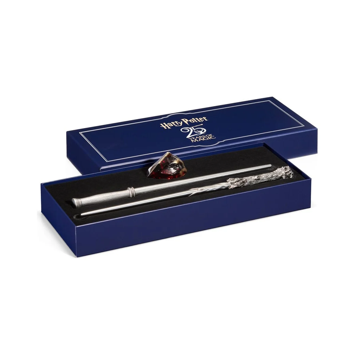 Harry Potter Celebration Wand wand Harry Potter 25th Anniversary Wands and Sorcerer's Stone Set - Noble Collection
