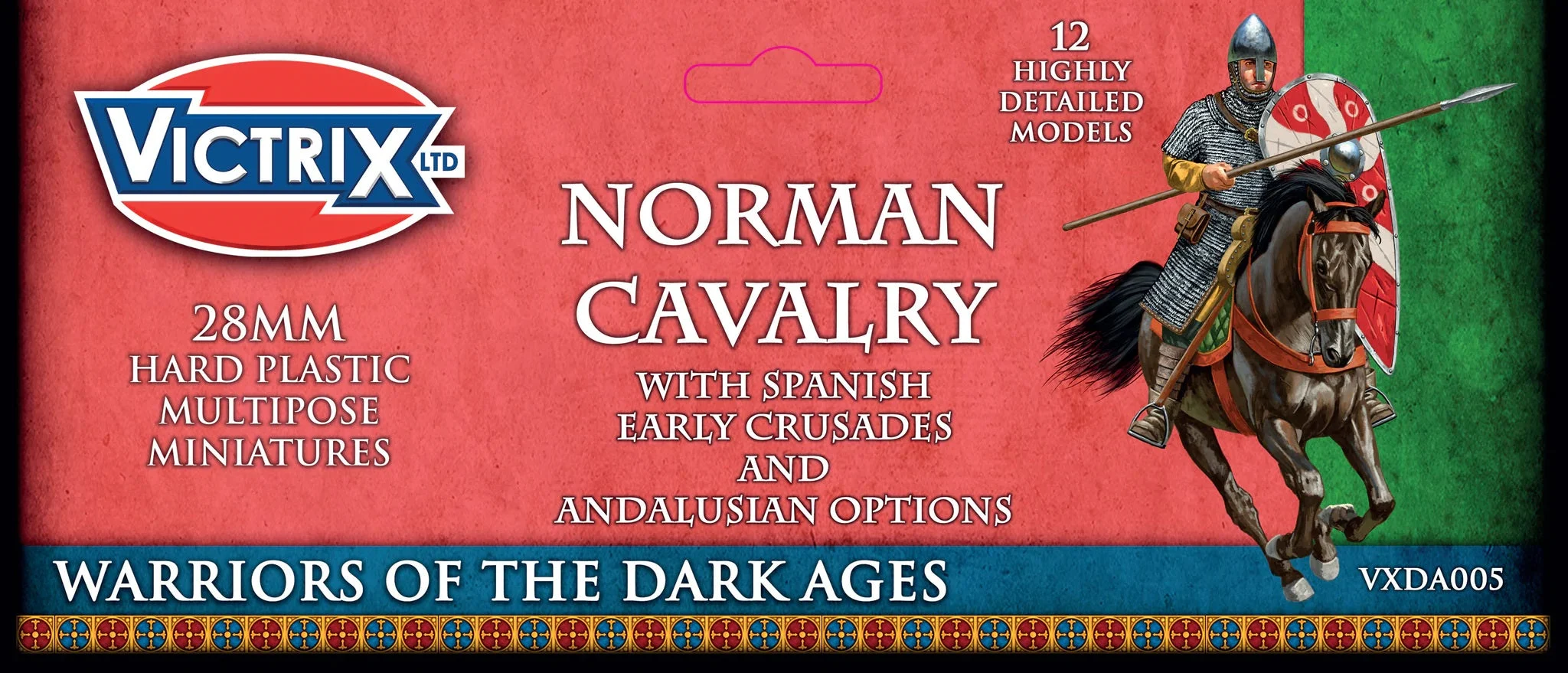 Norman Cavalry, 28 mm Scale Model Plastic Figures - Victrix