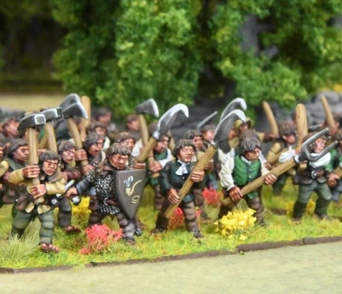 Oathmark Halfling Spearmen, 28 mm Scale Model Metallic Figures - North Star Military Figures