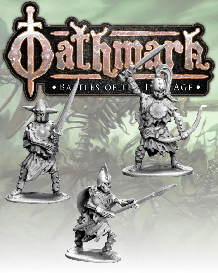 Oathmark Skeleton Champions, 28 mm Scale Metal Figures - North Star Military Figures