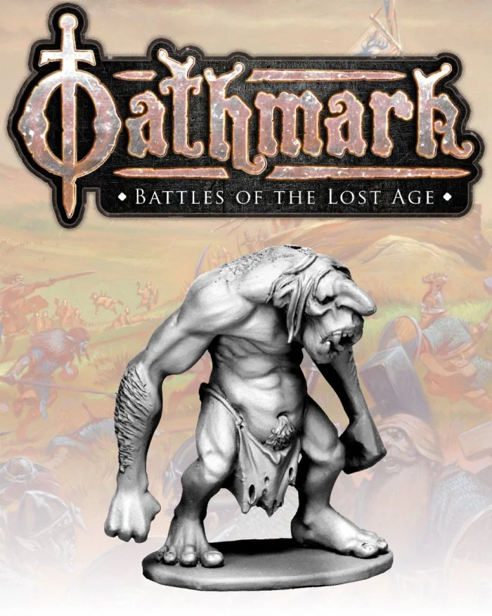 Oathmark Troll 1, 28 mm Scale Model Metallic Figure - North Star Military Figures