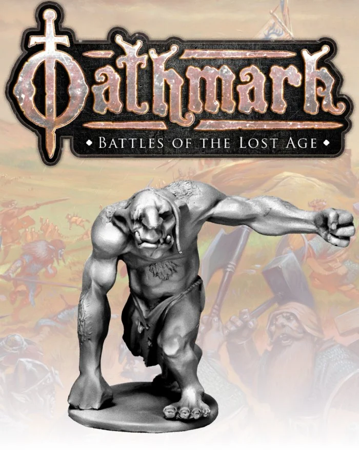 Oathmark Troll 2, 28 mm Scale Model Metallic Figure - North Star Military Figures