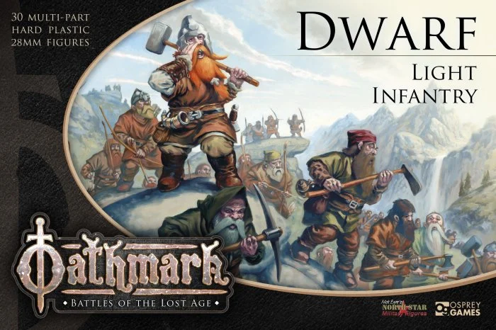 Oathmark Dwarf Light Infantry, 28 mm Scale Model Plastic Figures - North Star Military Figures