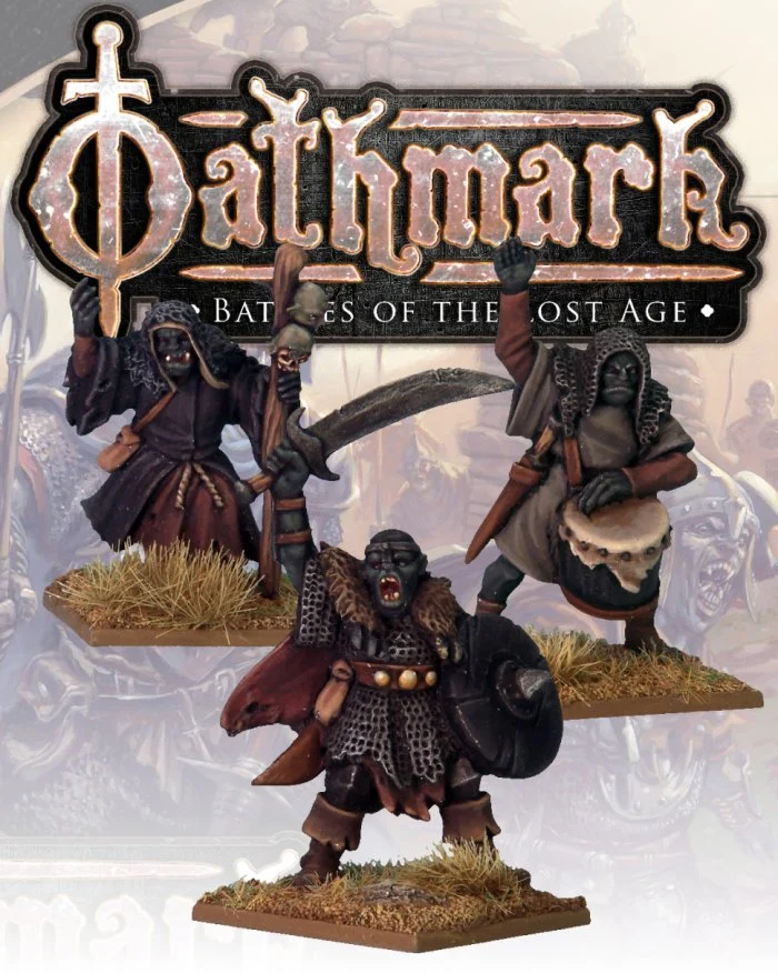 Oathmark Orc King, Wizard & Drummer, 28 mm Scale Metal Figures - North Star Military Figures