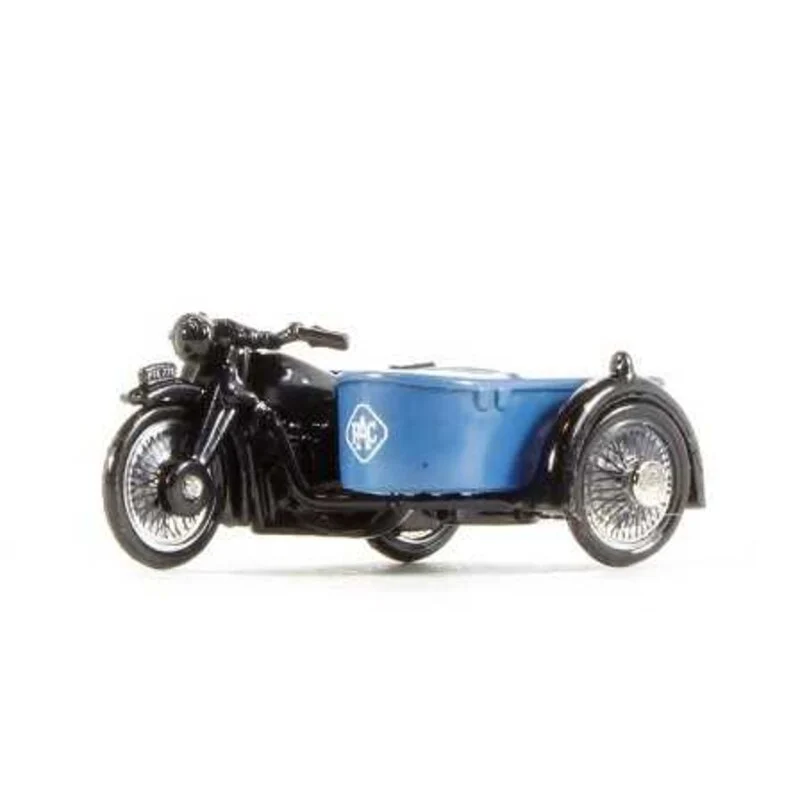 BSA Motorcycle w/ Sidecar Royal Automobile Club Livery,1:76 (OO) Diecast Scale Model - Oxford Diecast