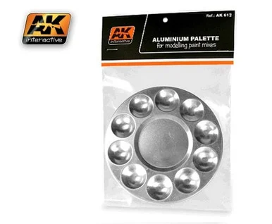 AK Interactive 613 Aluminum Paint Palette 10 Wells