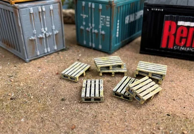 SCENERY: 28mm 8 Pallets - Renedra - REN