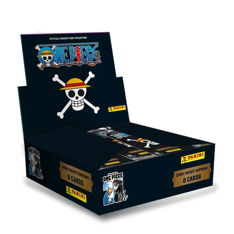 One Piece 25th Anniversary Trading Cards with Flow Packs Display (18) - Panini