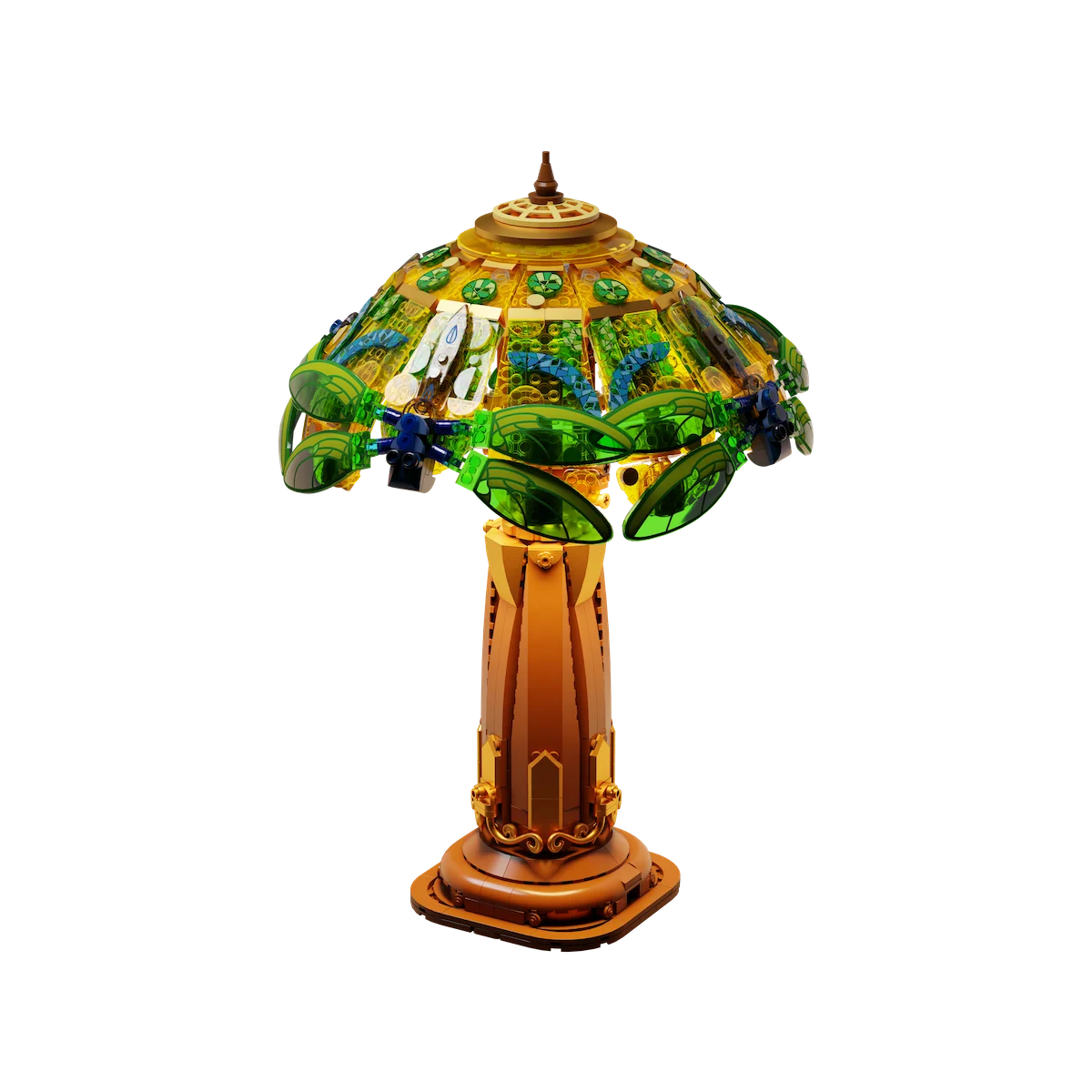 PANTASY - Stained Glass Table Lamp - Building Block 1067 pcs - 36cm