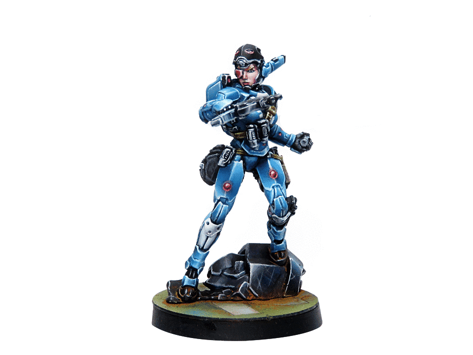 Infinity PanOceania Patsy Garnett, Orc Troops Varuna Div. NCO (Submachine Gun) Miniature Game Figure - Corvus Belli