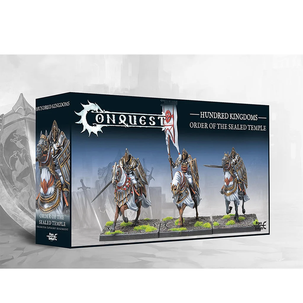 Conquest The Hundred Kingdoms Order Of The Sealed Temple, 38 mm Scale Model Plastic Figures - Para Bellum Games