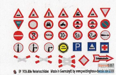 PDH1926 1:87 Peddinghaus - Old German Traffic Signs