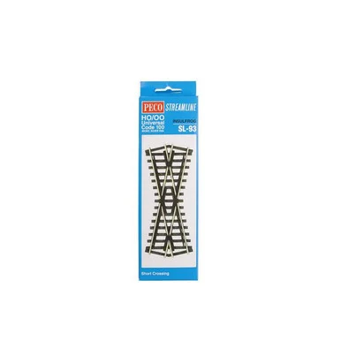 PECO SL-93 HO Code 100 Streamline Short Crossing Insulfrog
