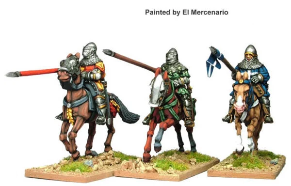 Perry Miniatures Agincourt Mounted Men-at-Arms Charging 28mm Scale Model