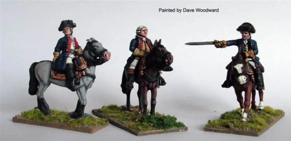Perry Miniatures American War of Indepedence American Hessian Mounted Generals 28mm Scale Metal Figures
