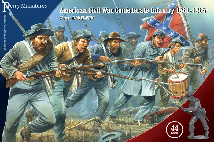 Perry Miniatures American Civil War Confederate Infantry 1861–1865 28mm Scale Plastic Figures