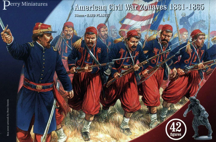 Perry Miniatures American Civil War Zouaves 1861–1865 28mm Scale Plastic Figures