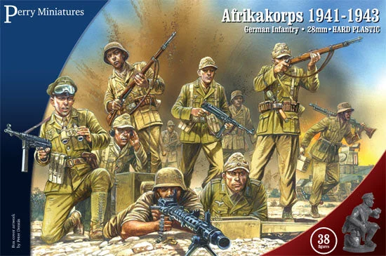 Perry Miniatures German Infantry Afrika Korps 1941–1943 28mm Scale Plastic Figures
