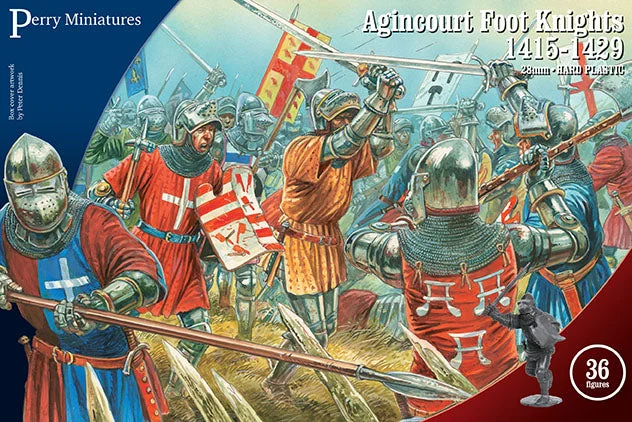 Perry Miniatures Agincourt Foot Knights 1415-1429 28mm Plastic Miniatures (36 Figures)